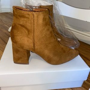 Block heel booties
